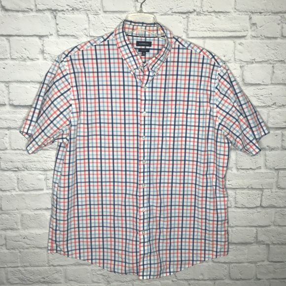 croft & barrow Other - Croft & Barrow Plaid Oxford Short Sleeve Size XL